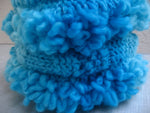 Knitted cowl - blue shades, beautiful pattern