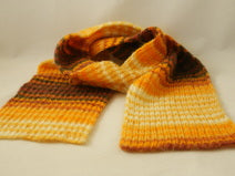 Long knitted scarf - double rib, choose your color