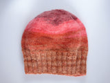 Knitted hat and scarf set red