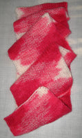 Knitted scarf - pink snow