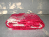 Knitted scarf - pink snow