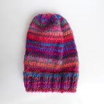 Knitted hat - autumn colors, ribbed finish