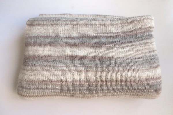 Knitted blanket - striped bed cover