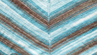 Knitted scarf - big triangular pastel shawl, stockinette stitch
