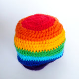 Crocheted hat - rainbow hat