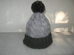 Knitted hat - cabled gray for children