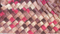 Entrelac scarf - reddish triangular shawl