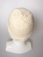 Knitted hat - warm white big unisex
