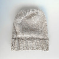 Knitted hat - big comfortable gray unisex beanie