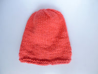 Knitted hat - light red beanie