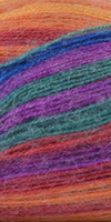 Knitted cowl - colorful striped double loop, choose your own