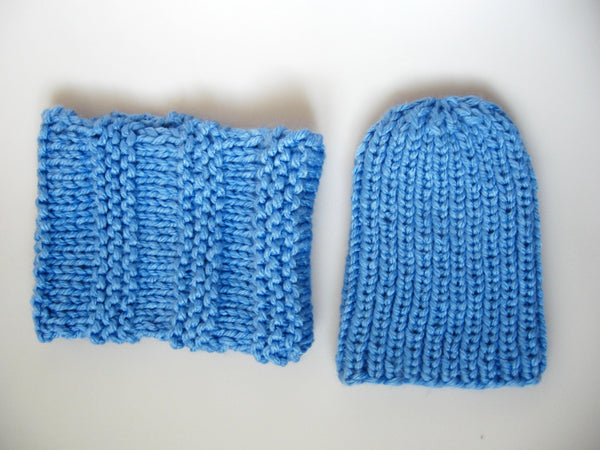Knitted set - unique hat and scarf