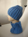 Knitted set - unique hat and scarf